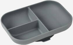 Beaba Farfurie Compartimentata Silicon Cu Ventuza Beaba +4 Luni Mineral Grey Set pentru masa bebelusi
