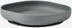 Beaba Farfurie Silicon Cu Ventuza Beaba +4 Luni Mineral Grey Set pentru masa bebelusi