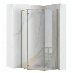 Rea Cabina de dus DIAMOND 100x100 cm auriu periat (REA-K5684)