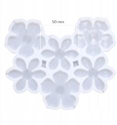  Szilikon forma nyalókához, Virágok (EB-4095)