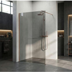 Rea Paravan de dus fumuriu Rea Flexi Grey 130 cm cupru periat (KPL-K99381)
