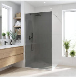 Rea Paravan de dus fumuriu Rea Flexi Grey 100 cm crom (KPL-K99084)