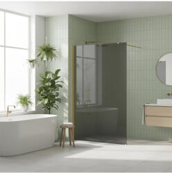 Rea Paravan de dus fumuriu Rea Flexi Grey 100 cm auriu (KPL-K99784)