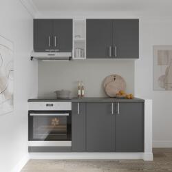 haaus Set Bucatarie Karo V7, Antracit/Alb, Blat Thermo 28 mm, L 160 cm (919955)