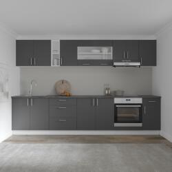 haaus Set Bucatarie Karo V28, Antracit/Alb, Blat Thermo 28 mm, L 320 cm (920166)