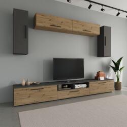 haaus Living Kos V6, Antracit/Stejar Artisan, L 285 cm (921590)