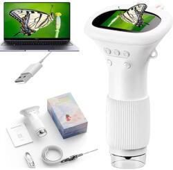  Digitális Mikroszkóp Zsebkészlet Gyerekeknek Led Usb 1000x Nagyítás (1000x-W)