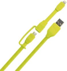 Tylt Cablu de date Tylt Duo, Lightning/MicroUSB, 0.6m (Verde)