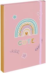 Baagl Füzettartó A4-es BAAGL Jumbo Szivárnány rózsaszín (A-34206)