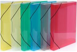 KARTON P+P Gumis füzetbox A4 átlátszó piros (2-514)