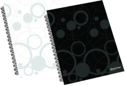 Oxybag Twin wire blokk A4-es laminált NEO COLORI Black and White fekete (7-420)