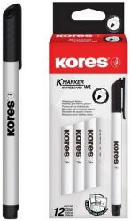 Kores filctoll fehér táblához és flipchart táblához, vékony, fekete (0310134)