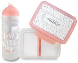 R&B Mědílek Egészéges kulacs és uzonna doboz Fresh rózsaszín (SETZLZS07420)