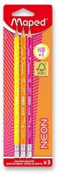 Maped Neon HB háromszög alakú ceruza - 3 db (853710FC)
