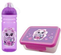 R&B Mědílek Egészéges kulacs és uzonna doboz Bagoly (SETZLZS07415)