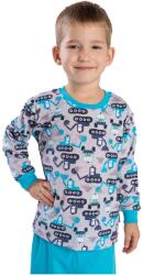 Bettymode hosszú ujjú TÜRKIZ gyerek pizsama AUTÓK ÉS GÉPEK, 134 (PYZCH2438---134)