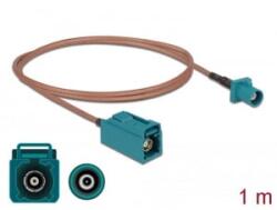 Delock FAKRA Z-dugó > FAKRA Z-hüvely RG-316 antenna kábel 1m (90005) (90005) - aqua