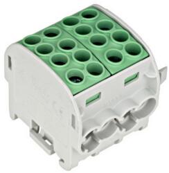 Schrack Technik Nagyáramú burkolt elágazókapocs, Al/Cu, 35mm2 zöld PE (IKA26232)