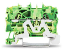 Wago 2 vezetékes földelő sorkapocs 2, 5 mm2 zöld-sárga (2002-1207)