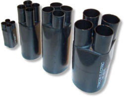 Tracon Zsugor végelzáró, elágazó 4-erű kábelhez, gyantás, 4×120-4×240mm2, fekete (VE8035)