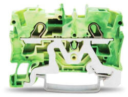 Wago 2 vezetékes földelő sorkapocs 4 mm2 zöld-sárga (2004-1207)