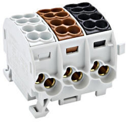 Schrack Technik Nagyáramú burkolt elágazókapocs, réz, 25mm2 - 3p (IK026183-A)