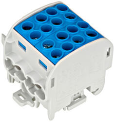 Schrack Technik Nagyáramú burkolt elágazókapocs, 35mm2, 4be/4kimenet, kék (IK026222)