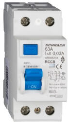 Schrack Schrack Hibaáram kapcsoló AMPARO 10kA 63A, 2 pólusú, 30mA, AC (AR006203)