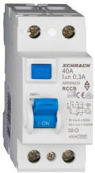 Schrack Schrack Hibaáram kapcsoló AMPARO 10kA 40A, 2 pólusú, 300mA, A (AR054230)