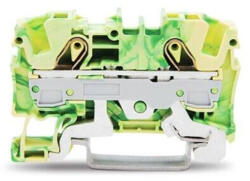 Wago 2 vezetékes földelő sorkapocs 6 mm2 zöld-sárga (2006-1207)