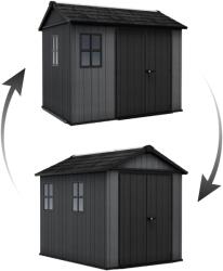  Kerti ház Keter Newton Plus széles 9x7, 5 szürke, padlózattal (610682)