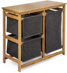  G21 szennyeskosár 38 l tároló dobozokkal, bambusz (6355512)