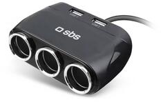 SBS 12W Szivargyújtós autóstöltő, 2xUSB-A (TECRSPLIT324AK) (TECRSPLIT324AK)