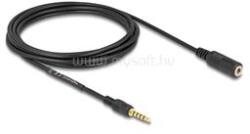 Delock 5 tűs apa-anya sztereó jack hosszabbító kábel 3, 5 mm-es átmérő, 3 m (fekete) (DL85733) (DL85733)