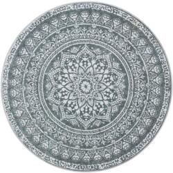  Covor rotund boho gri, 160 cm, lavabil, antiderapant, pliant (TAR052G02) Covor