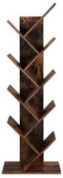 VASAGLE Raft de cărți VASAGLE Tree, 8 rafturi, maro rustic, design t (LBC11BX) Raft