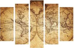 Bonanza vászonkép, gömbminta, 5 darab, 19x70 cm, többszínű