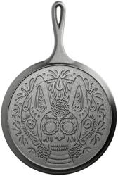 LODGE Tigaie din fonta pentru clatite cu Logo L-9OGXLL, Xolo Sugar Skull Lodge, 26 cm (L-9OGXLL)