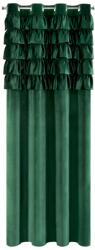 Eurofirany AURA fodros függöny 140 x 250 cm Eurofirany gyűrűk sötétzöld (454069)