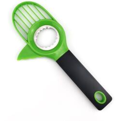 Flippy 3 az 1-ben avokádó kés, flippy, kés, mageltávolító és pépszeletelő, PP-ből és rozsdamentes acélból, fekete/zöld (132007)