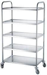  5 polcos szervízkocsi, HENDI, 905x585x(H)1545mm (810125)