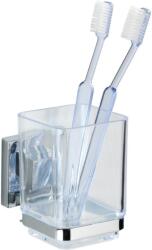 Wenko VacuumLoc QUADRO Fogkefetartó pohár, átlátszó, fúrás nélkül (z22680100)