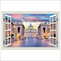  Öntapadó és mosható falfestmény Vatikáni ablak, napkelte, 300 x 200 cm