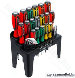 BGS technic Csavarhúzó készlet behajtófej készlettel és- műanyag állvánnyal, 44 db-os (BGS-35836) (BGS-35836)