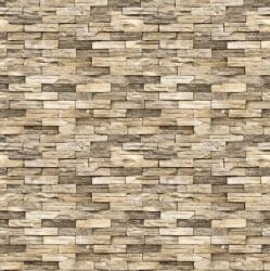  Öntapadó és mosható fali tapéta Krém és szürke vékony kőfal, 250 x 200 cm