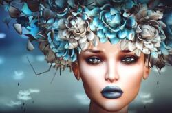  Öntapadó és mosható falfestmény Absztrakt női fej2, 250 x 200 cm