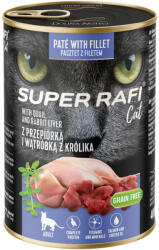 RAFI 12x400g Rafi Cat Super fürj & nyúlmáj nedves macskatáp