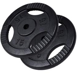 Gorilla Sports Öntöttvas teherlemez szett 2 x 15 kg (100972-00019-0111) - kokiskashop Súlytárcsa