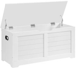 VASAGLE Tárolópad 100×40×46 cm fehér (LSB061T10)