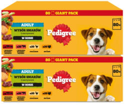 PEDIGREE PEDIGREE® felnőtt kutyáknak szánt nedves eledel, különböző ízekben, szószban, 160 x 100 g